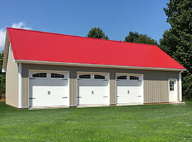 amish barn builders in with red metal roof amish barn builders